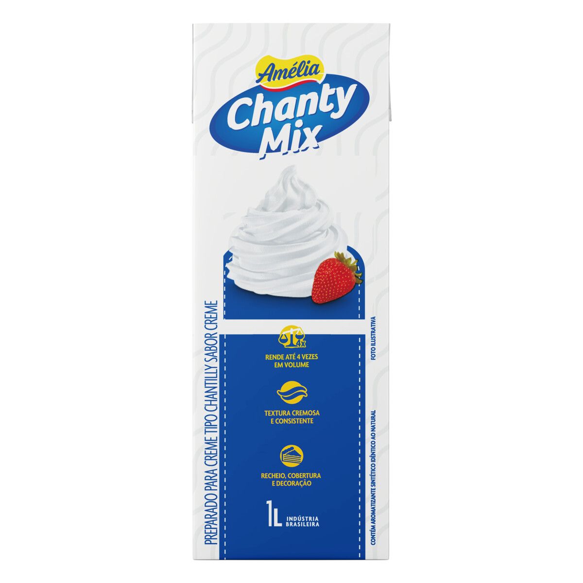 Chantilly Creme Amélia Chanty Mix Caixa 1l