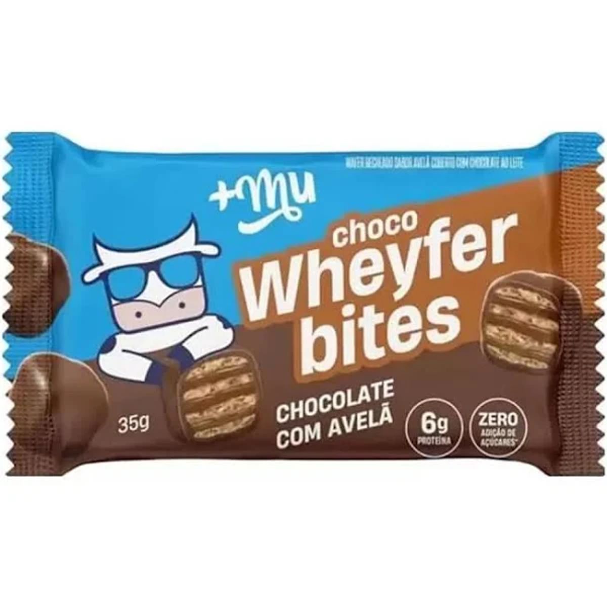 Choco Wheyfer Bites +Mu Chocolate e Avelã 35g