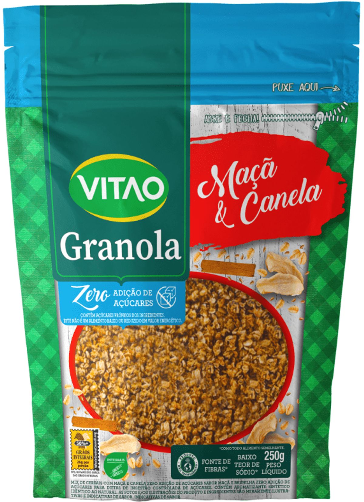 Granola Vitao Zero Maçã e Canela 250g image number 0