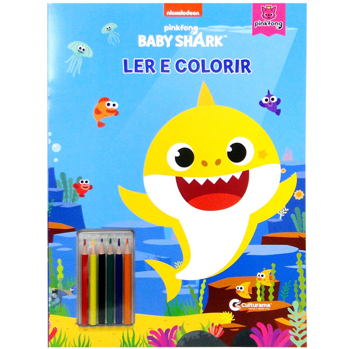 Livro Culturama Ler e Colorir Baby Shark