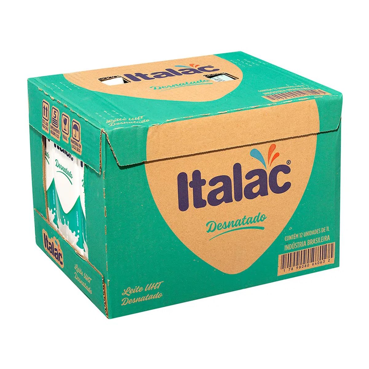 Leite Italac UHT Desnatado 1L (Pack com 12 und)
