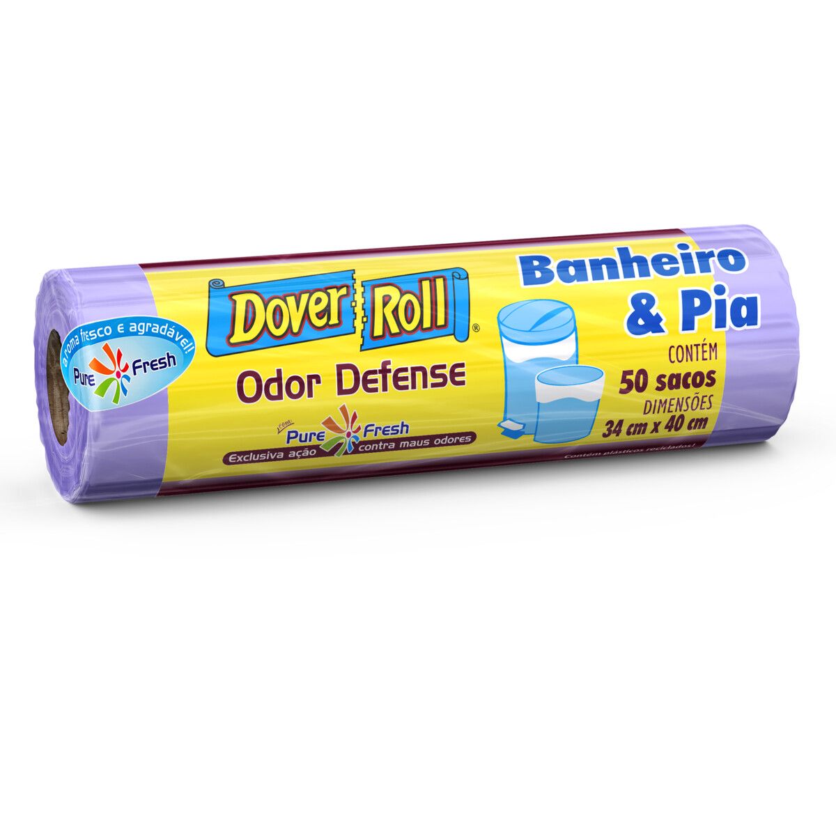 Saco para Lixo Pia e Banheiro Dover Roll 10L Odor Defense 50 Unidades image number 5