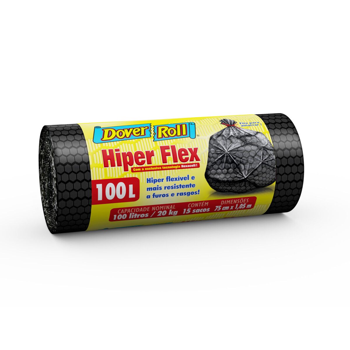 Saco para Lixo Dover Roll 100L Hiper Flex 15 Unidades image number 5
