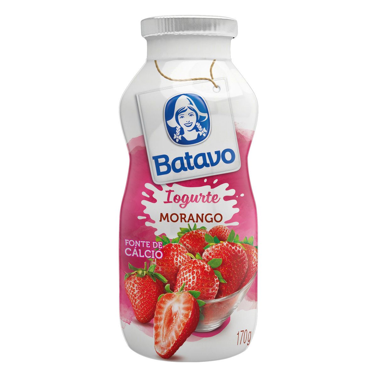 Iogurte Batavo Parcialmente Desnatado Morango Frasco 170g