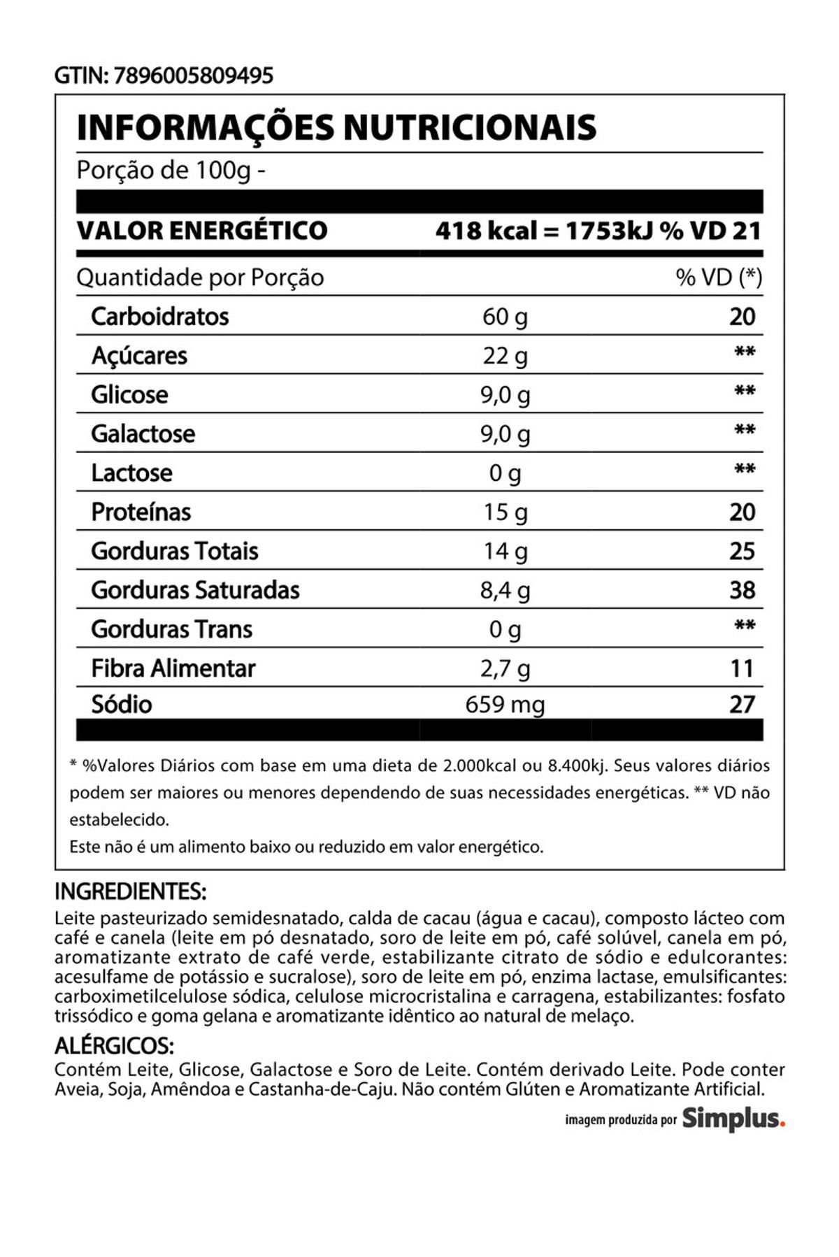 Bebida Láctea UHT Cappuccino Zero Lactose 3 Corações Balance Frasco 260ml image number 1