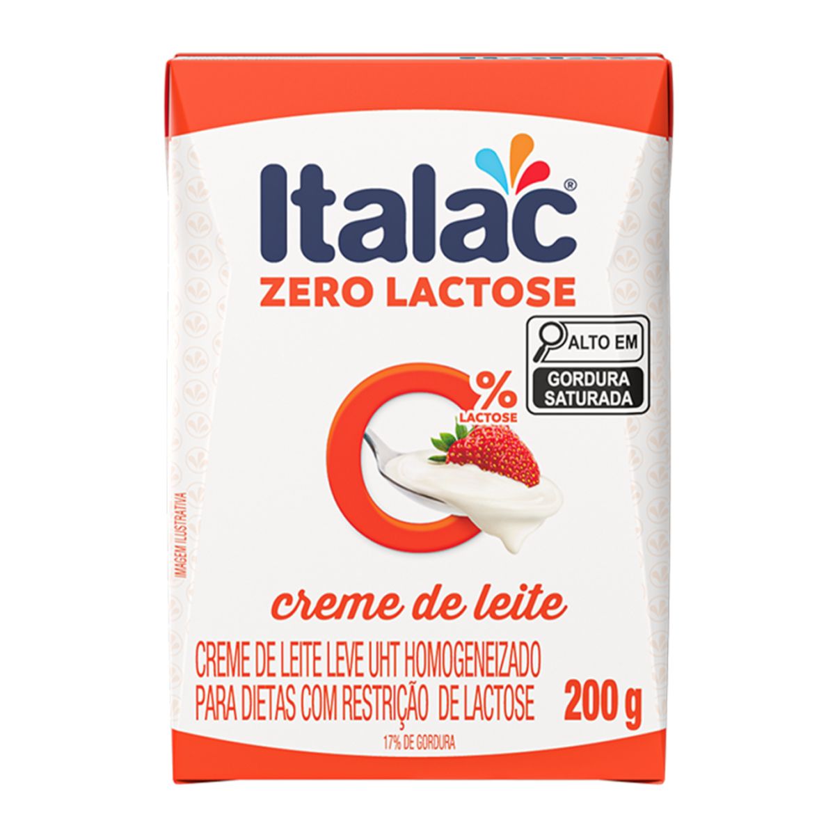 Creme De Leite Italac UHT Zero Lactose 200g