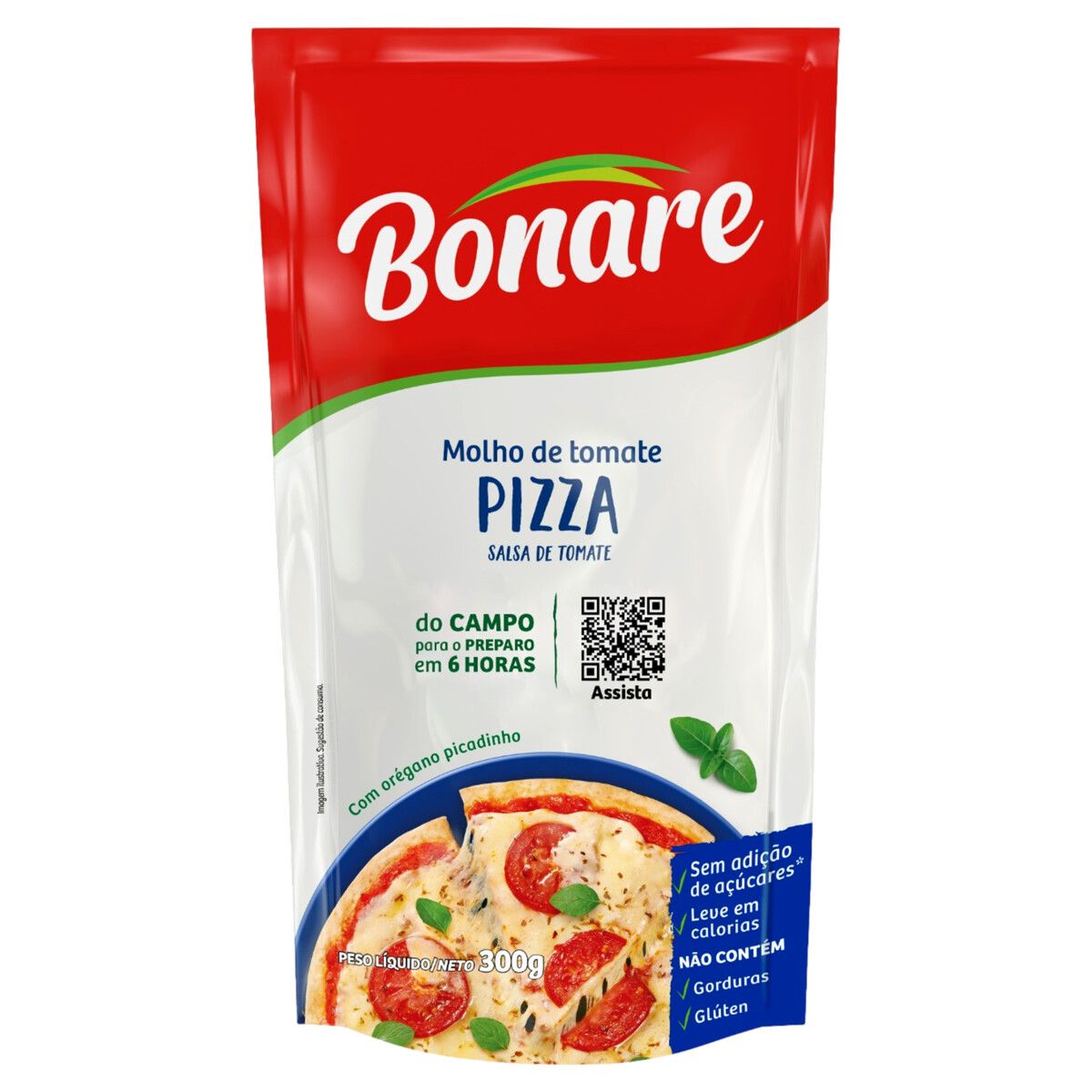 Molho de Tomate Bonare Pizza Sachê 300g image number 0