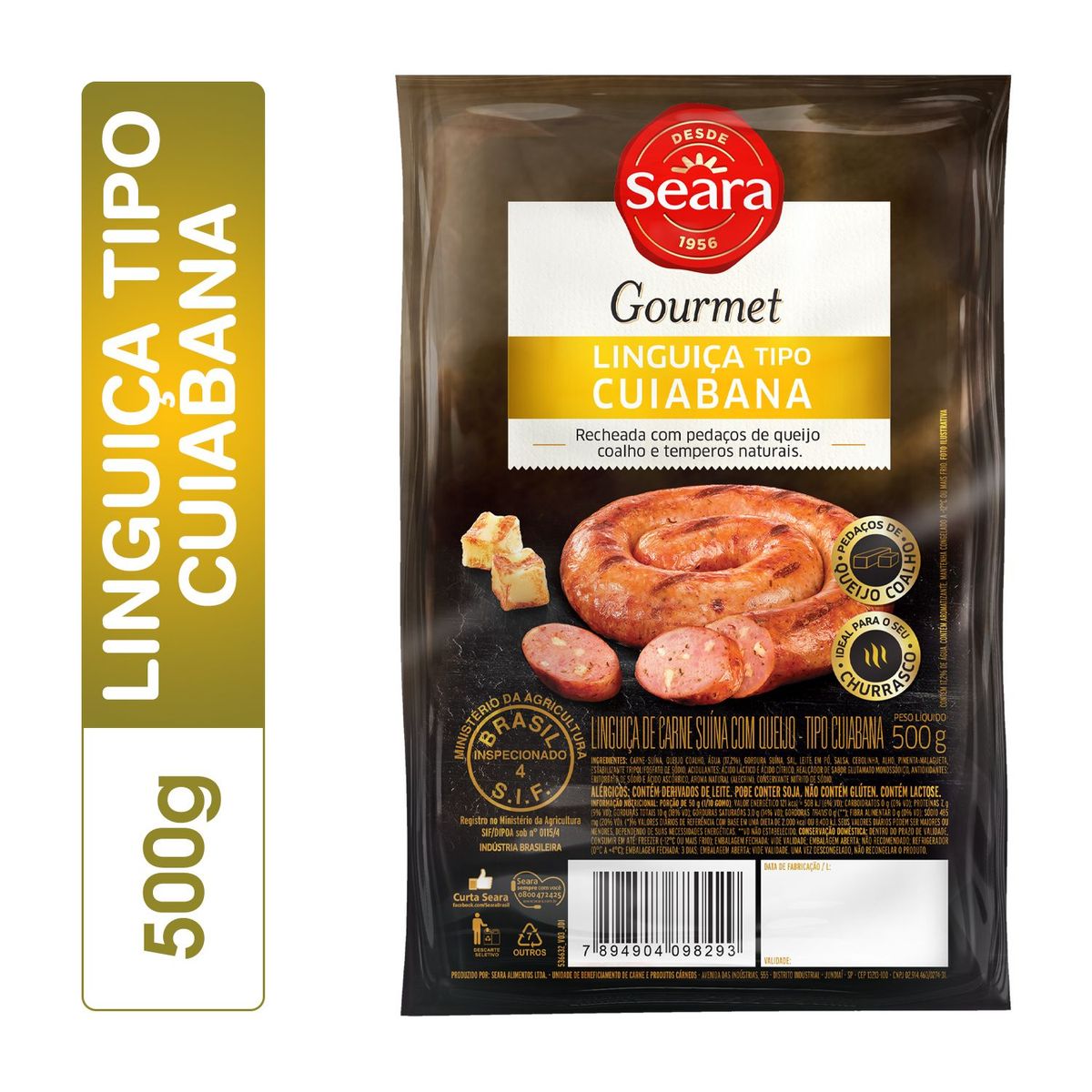 Linguiça tipo cuiabana Seara Gourmet 500g image number 1