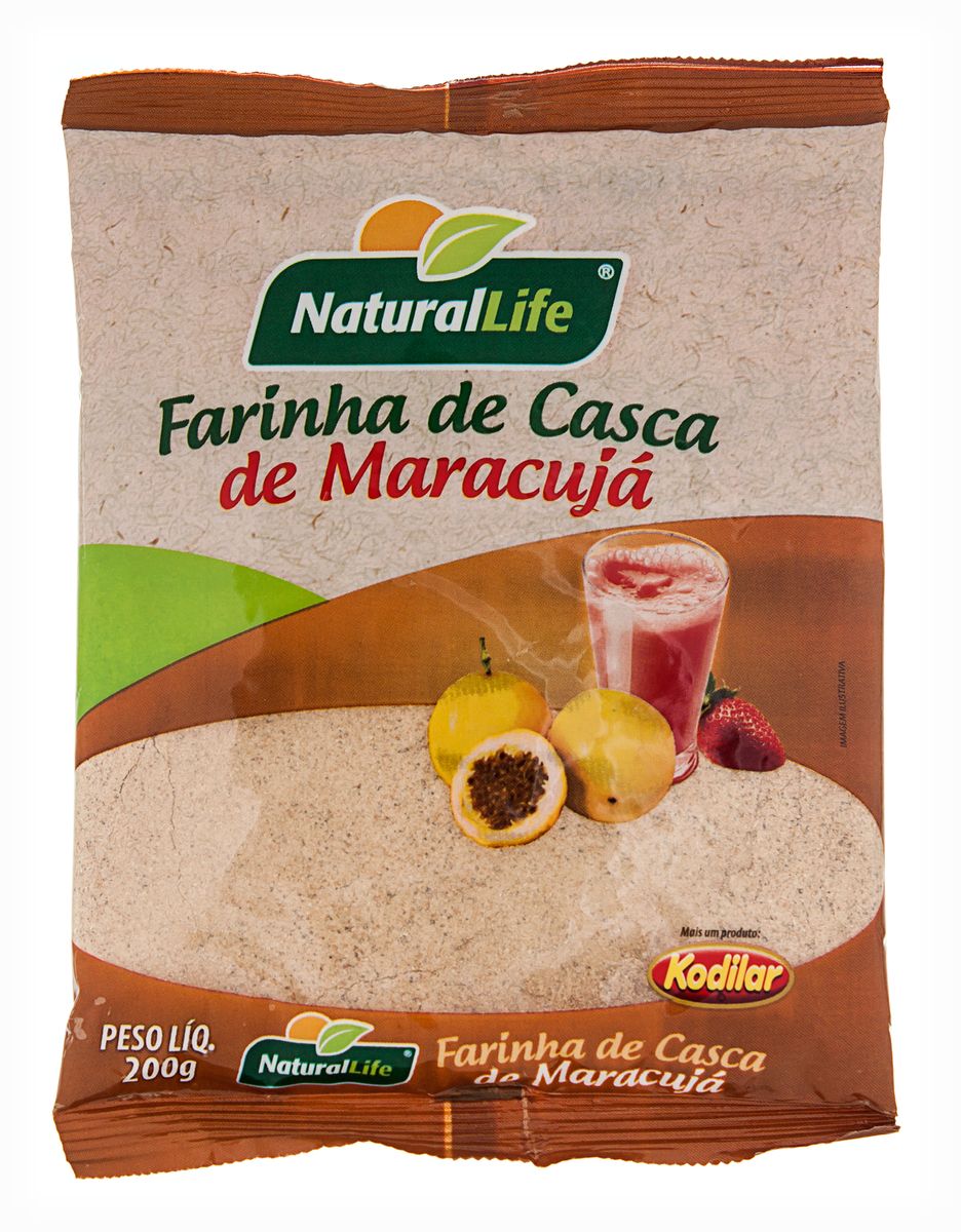 Farinha de Casca de Maracujá Natural Life Pacote 200g
