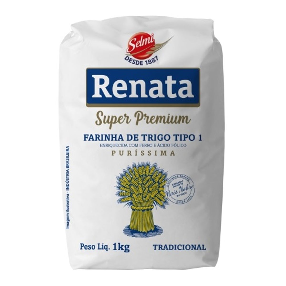 Farinha de Trigo Tipo 1 Tradicional Renata Pacote 1kg