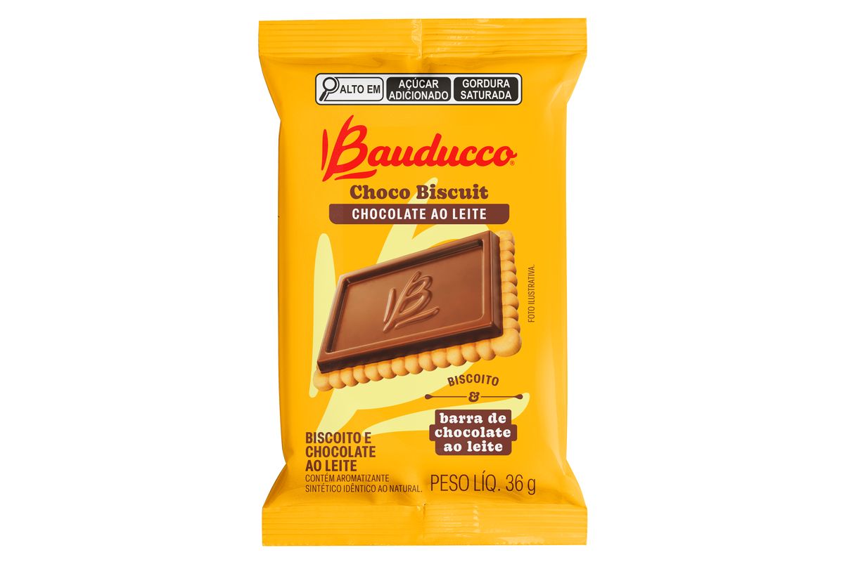 Biscoito Bauducco Choco Biscuit Chocolate ao Leite 36g image number 0