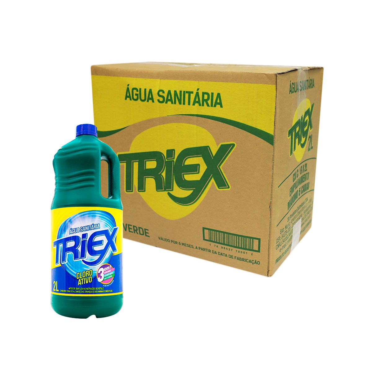 Água Sanitária Triex Cloro Ativo 2L (Caixa com 6 und)