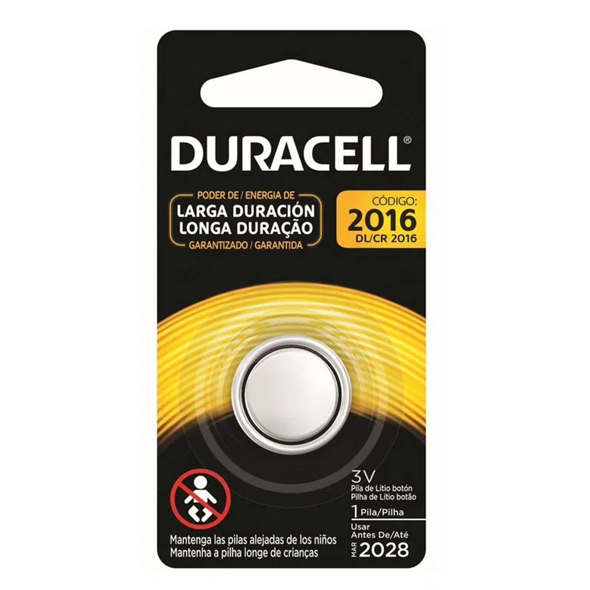Bateria Duracell Botão Lithium CR2016 image number 0