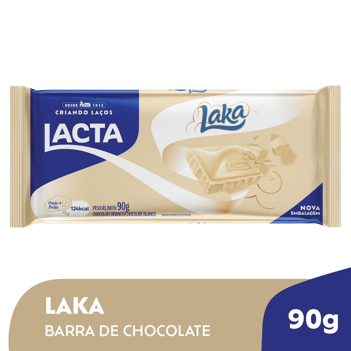 Chocolate Branco Lacta Laka 90g image number 1