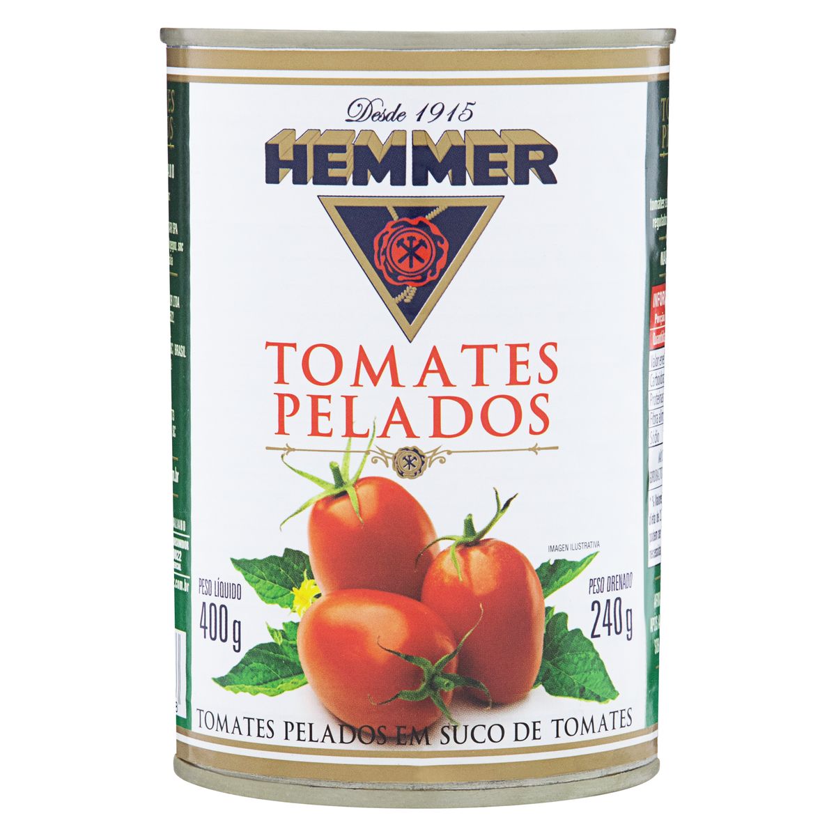 Tomate Pelado Hemmer Lata 240g