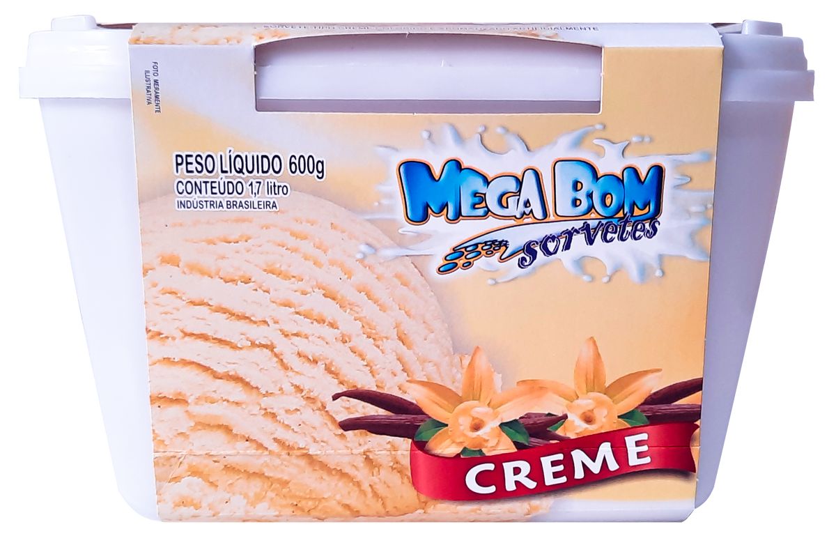Sorvete Creme Mega Bom 1,7L