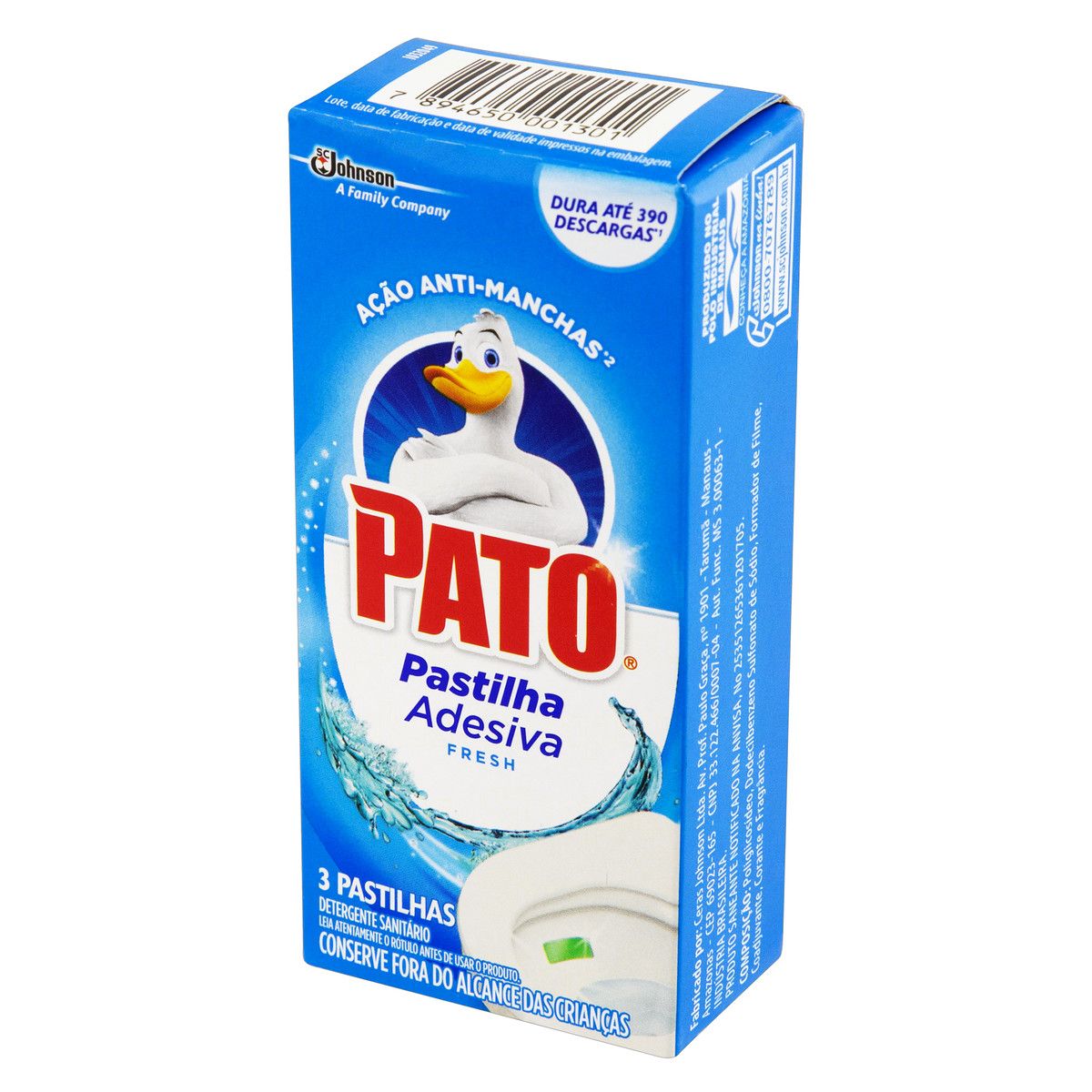 Detergente Sanitário Pato Pastilha Adesiva Fresh 3 Unidades image number 1