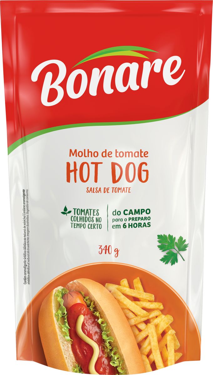 Molho de Tomate Bonare Hot Dog Sachê 340g