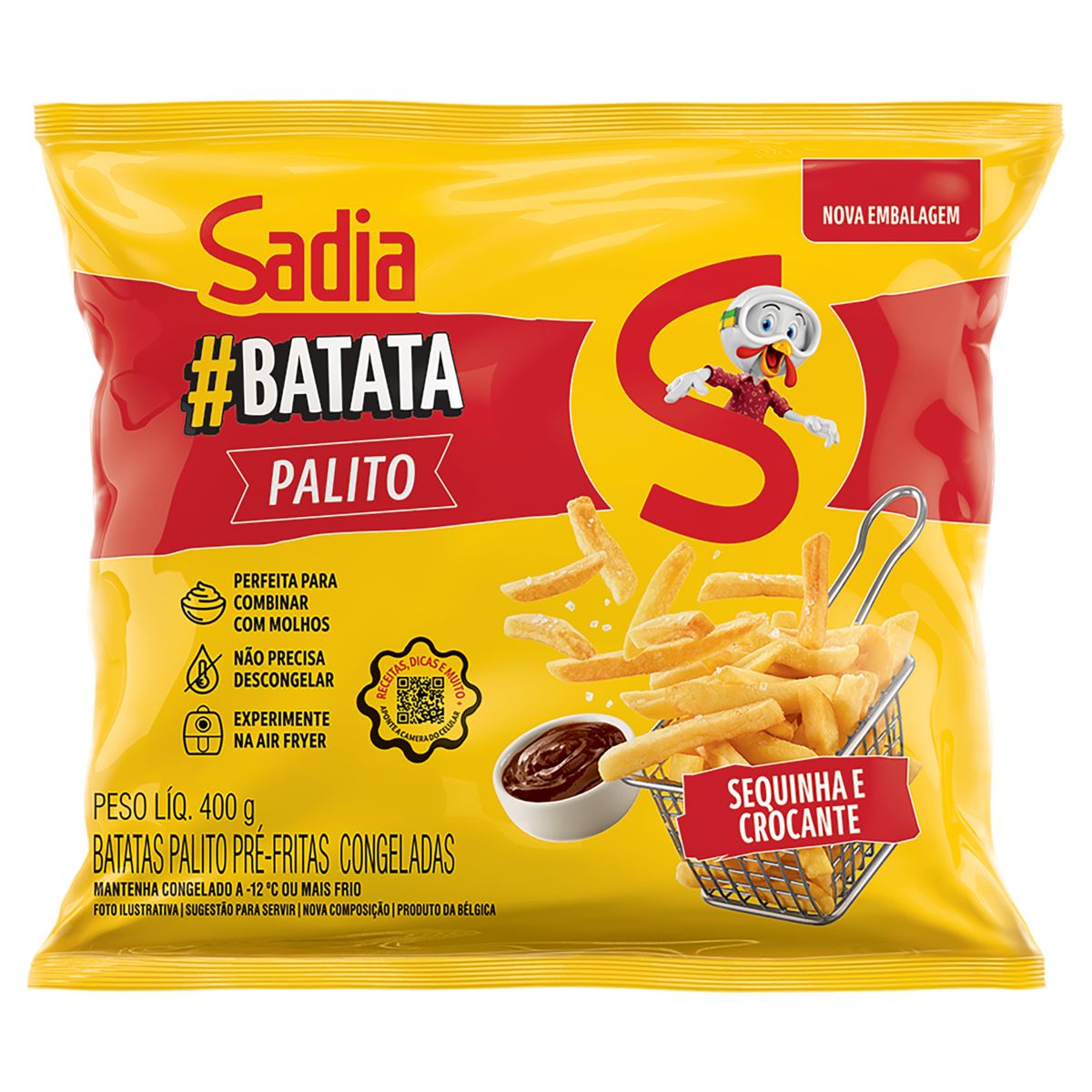 Batata Pré-Frita Palito Congelada Sadia Pacote 400g image number 0