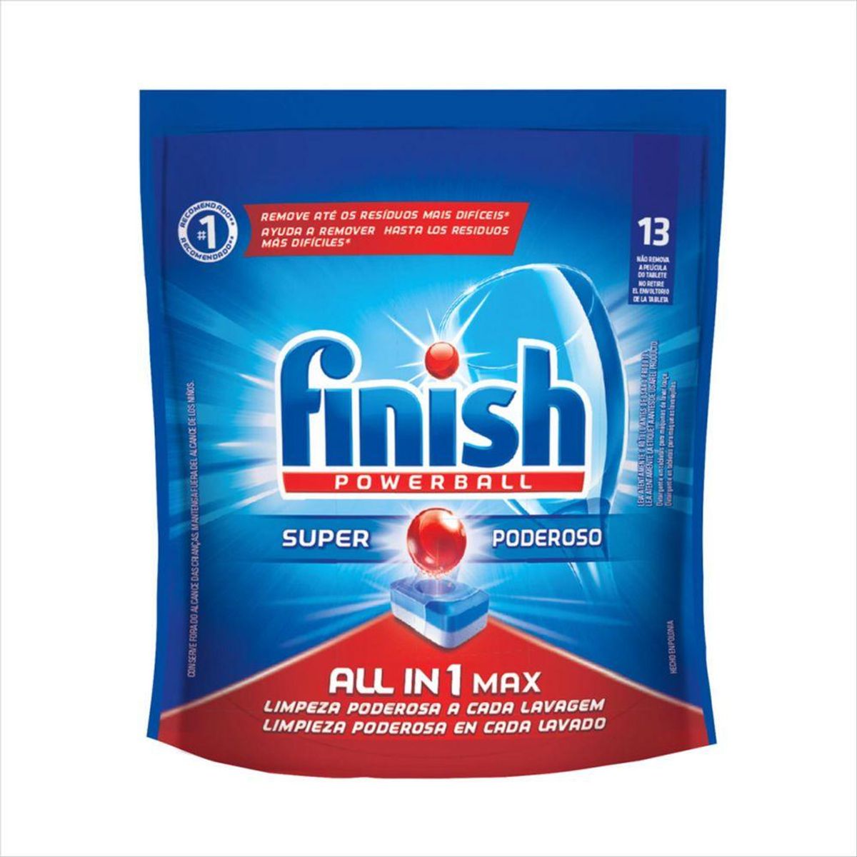 Detergente para Lava Louças em Tablete Finish 13 unidades
