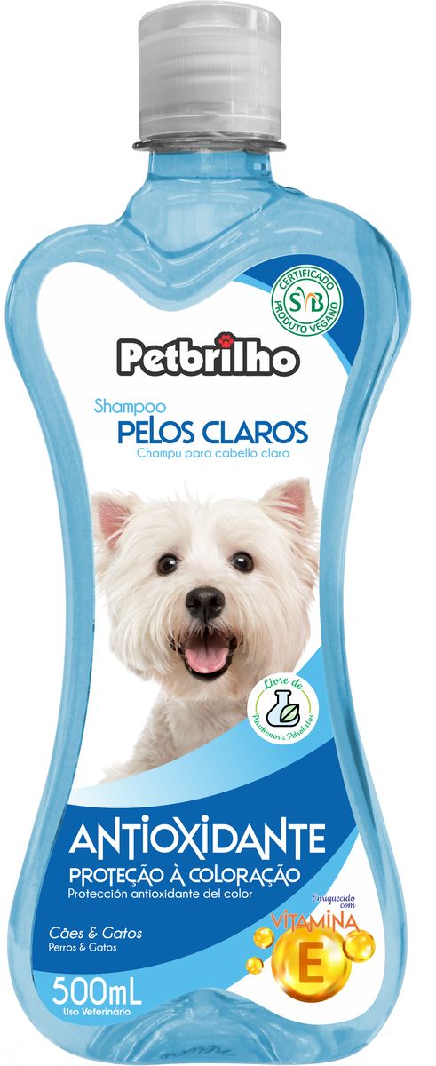 Shampoo Petbrilho Pelos Claros 500ml image number 0