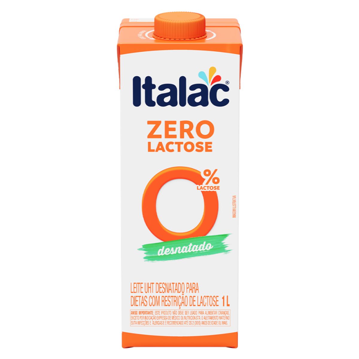 Leite Italac UHT Desnatado Zero Lactose 1L