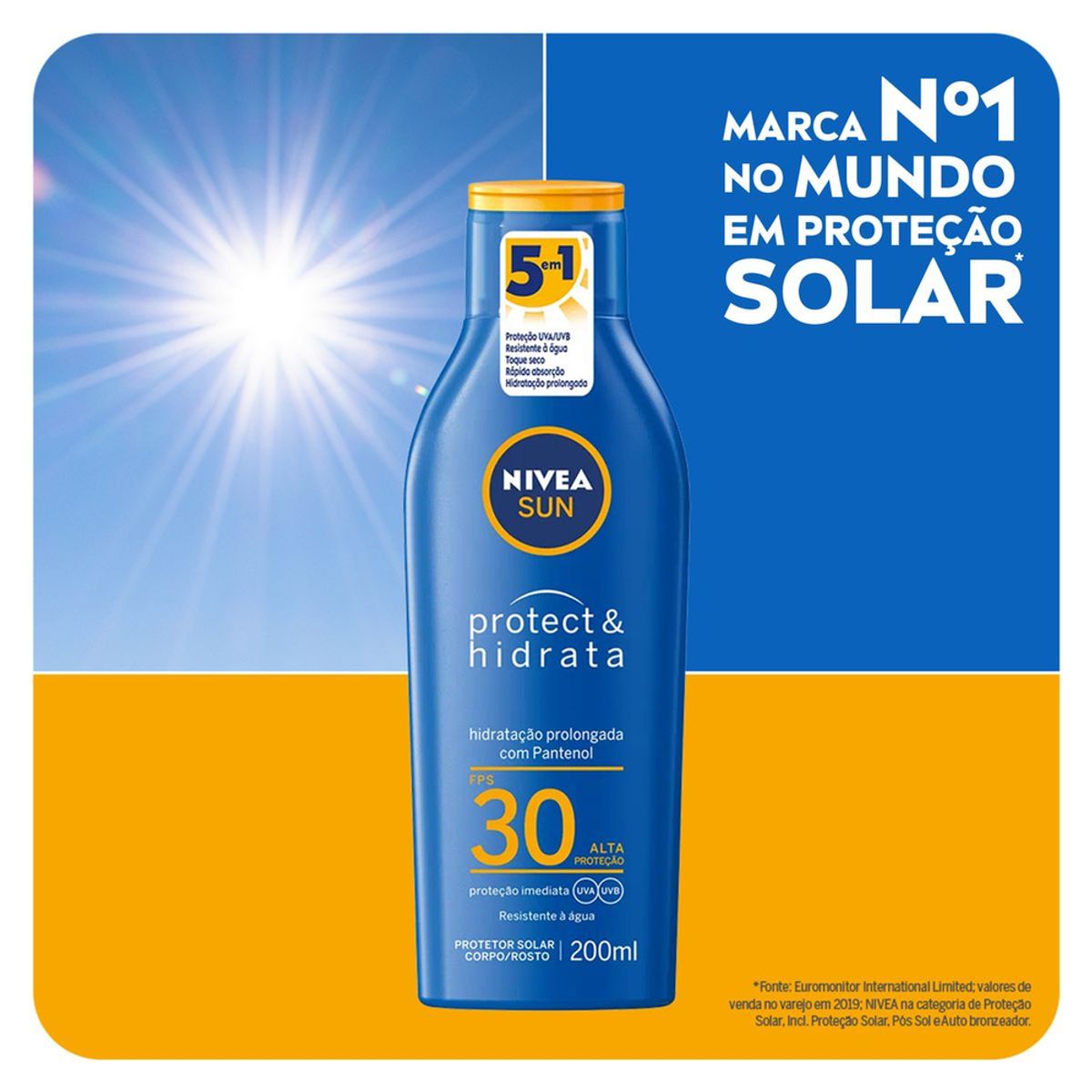 Nivea Sun Protetor Solar Protect & Hidrata FPS30 200ml image number 1