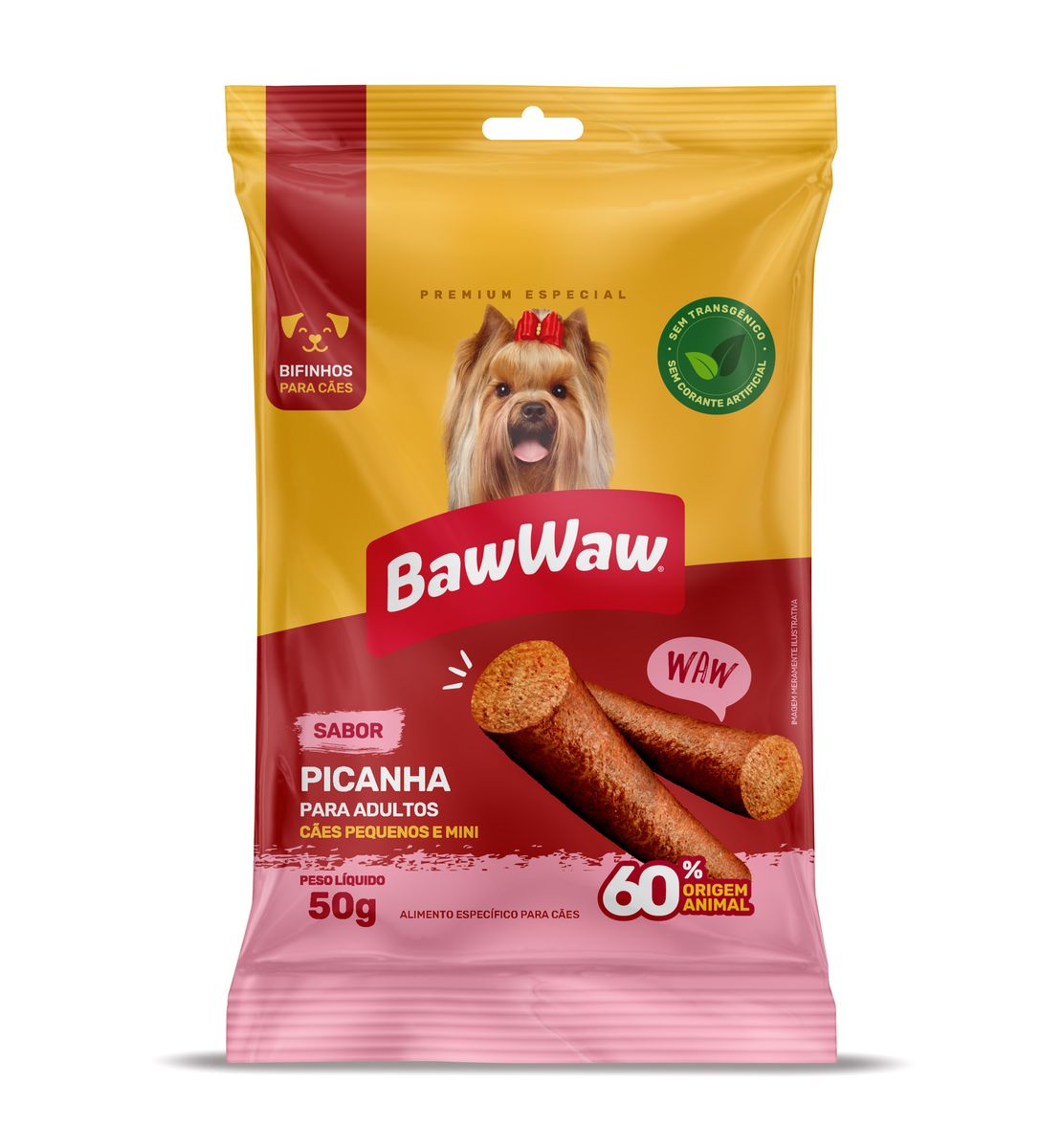 Bifinho para Cães Adultos Baw Waw Picanha 50g