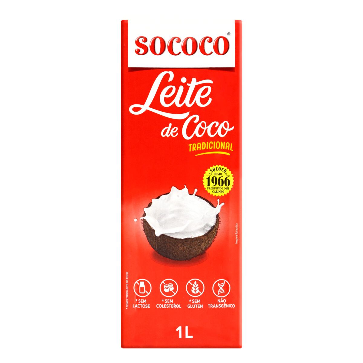 Leite de Coco Tradicional Sococo Caixa 1l image number 0