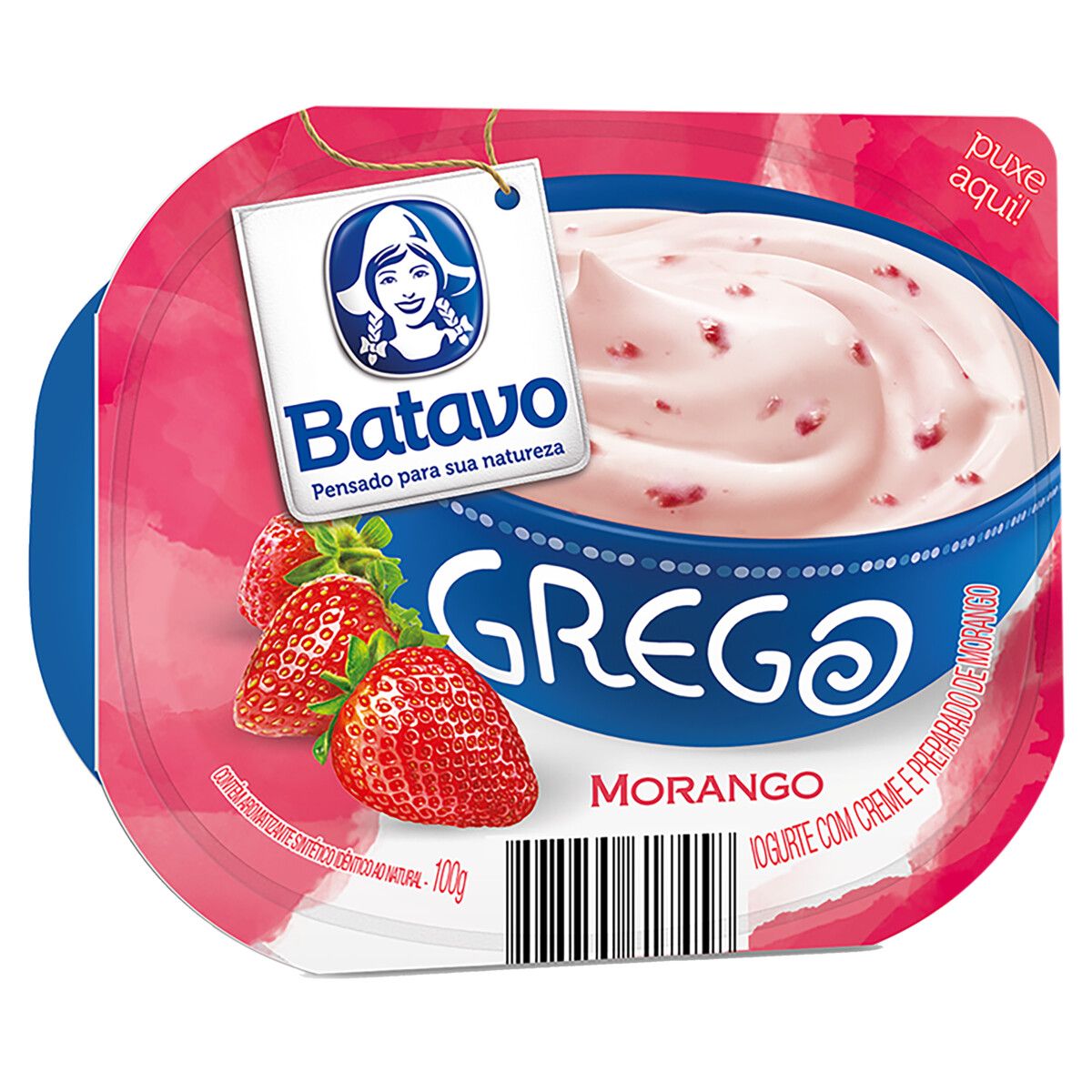 Iogurte Grego Batavo Morango Pote 100g image number 0