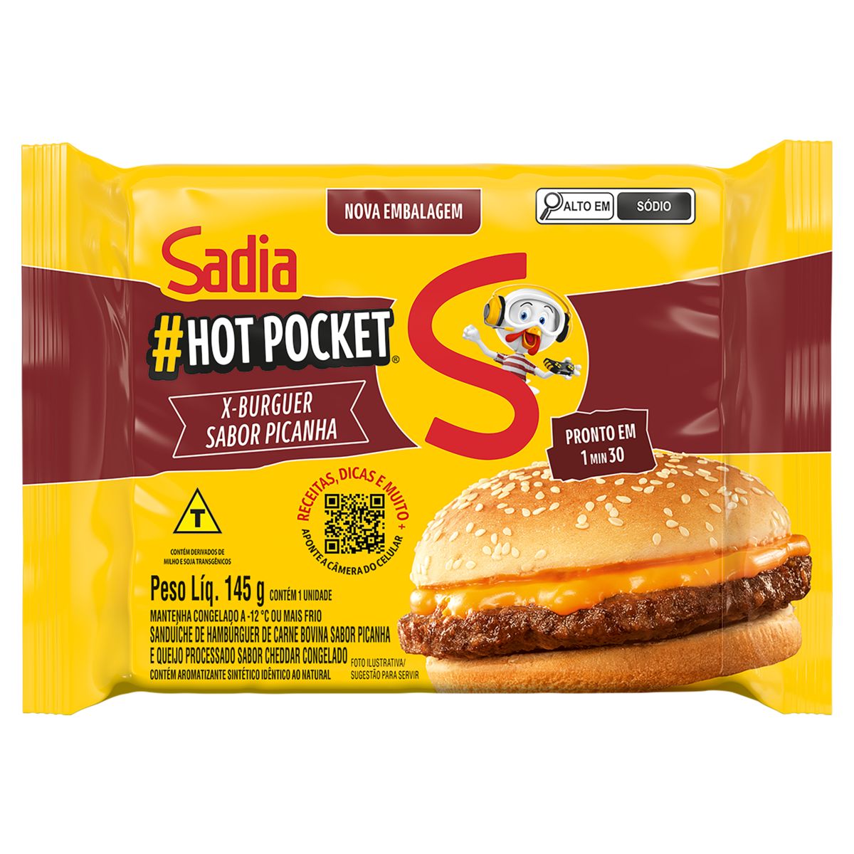 Sanduíche Congelado X-Picanha Sadia Hot Pocket Pacote 145g
