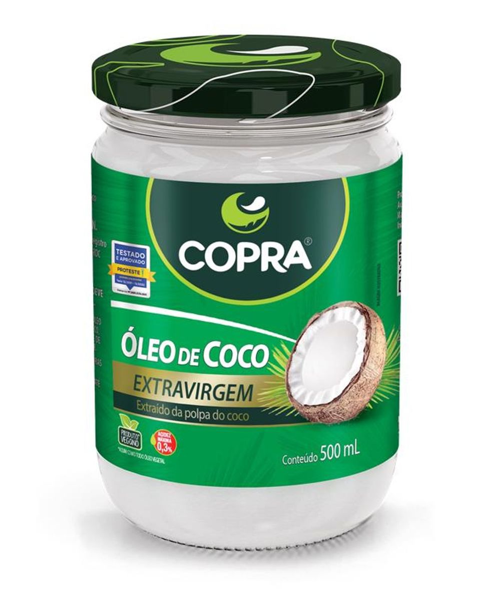 Óleo de Coco Extra Virgem Copra Vidro 500ml