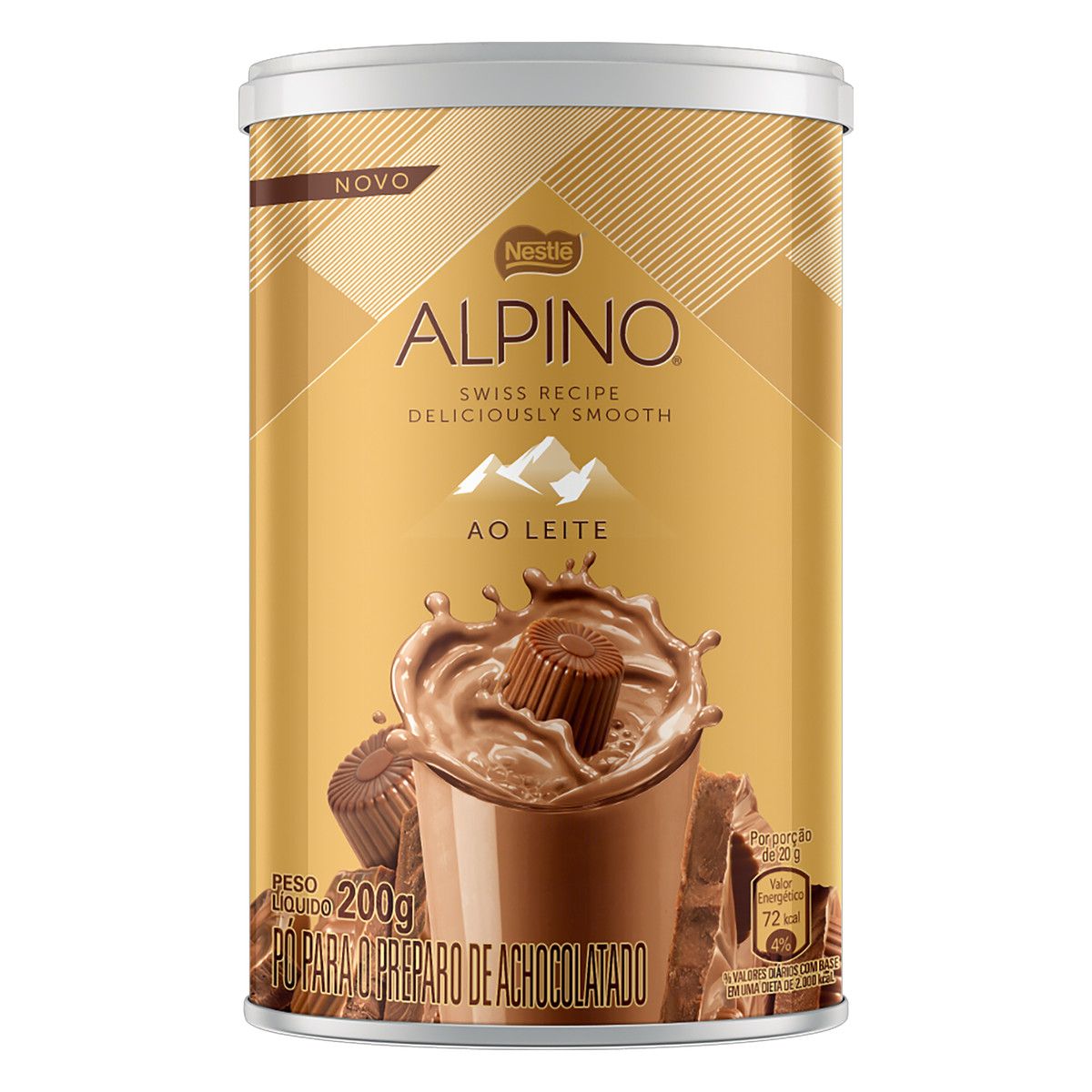 Achocolatado em Pó Alpino Nestlé Lata 200g