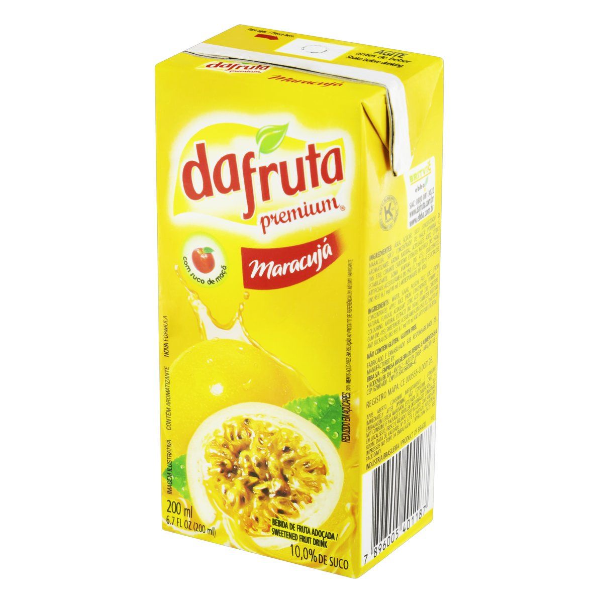 Bebida Adoçada Maracujá Dafruta Premium Caixa 200ml image number 3
