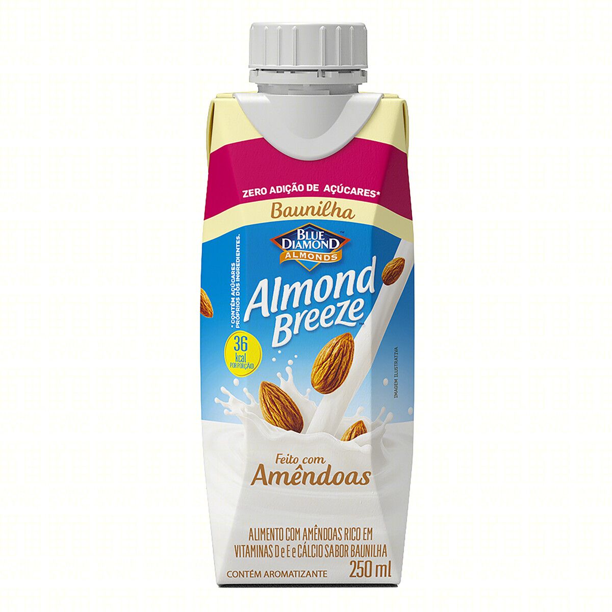 Bebida à Base de Amêndoa Baunilha sem Adição de Açúcar Blue Diamond Almond Breeze Caixa 250ml
