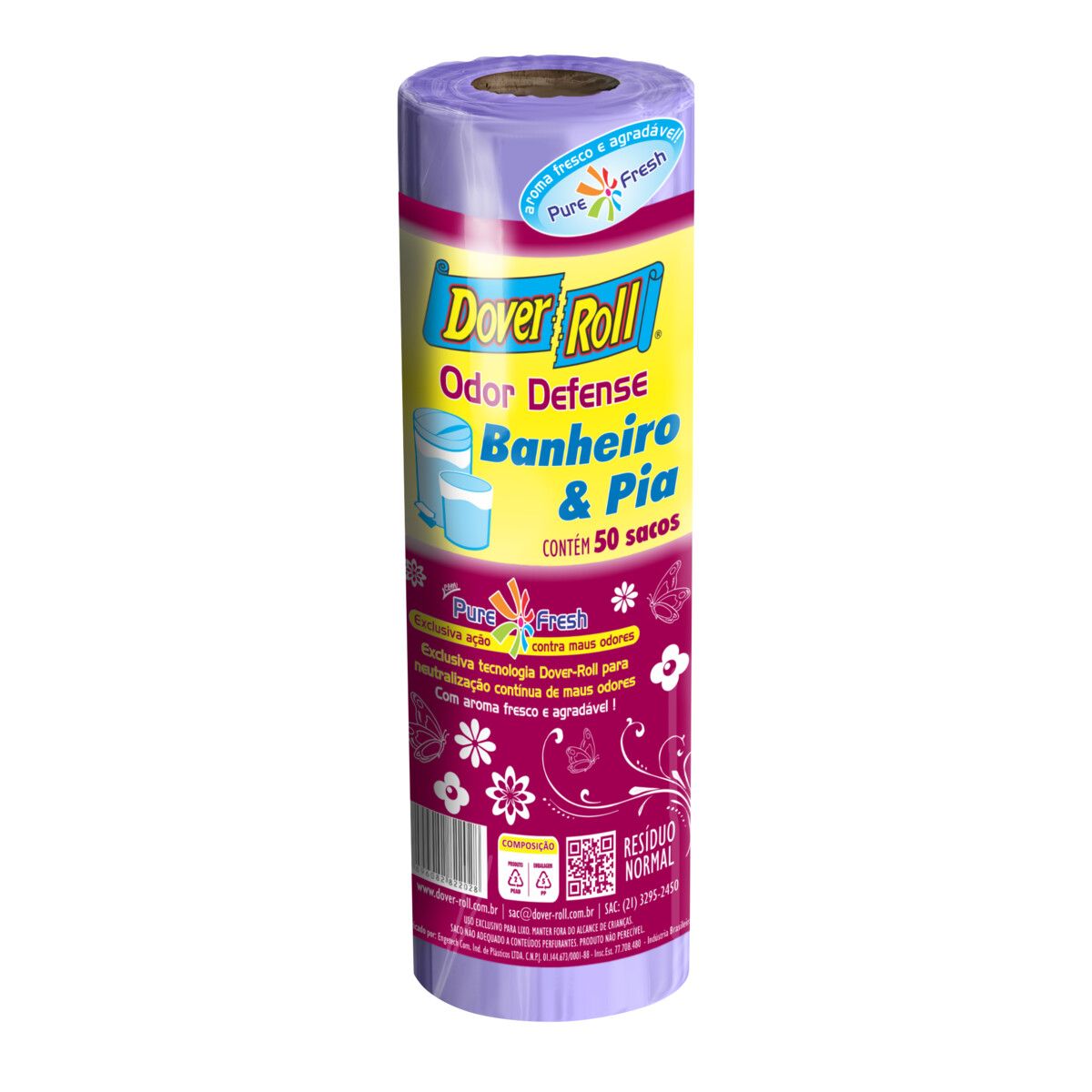Saco para Lixo Pia e Banheiro Dover Roll 10L Odor Defense 50 Unidades image number 4
