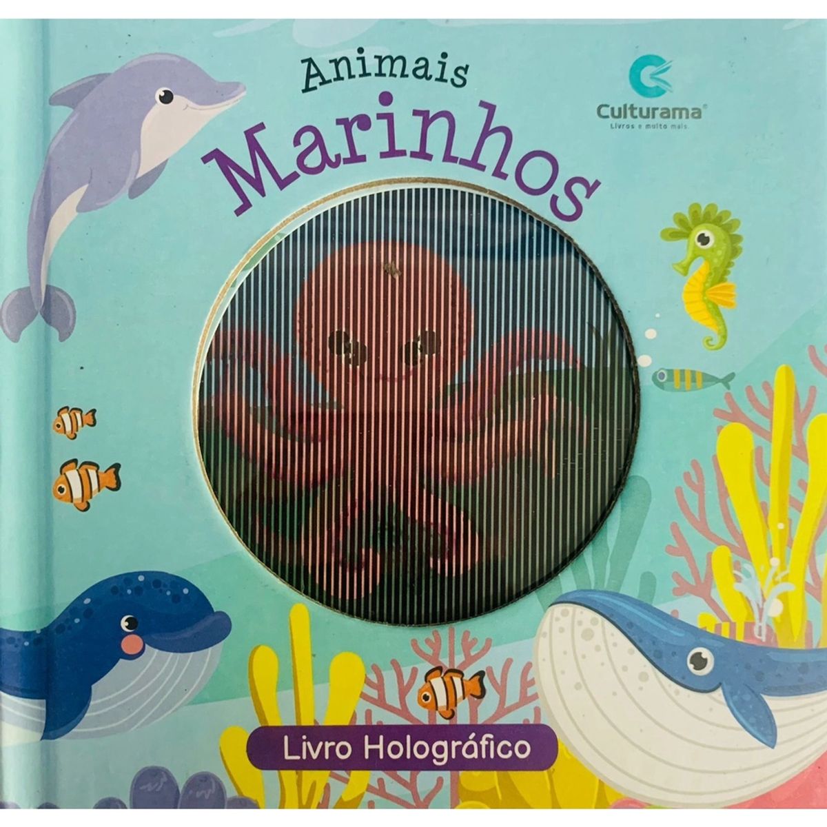 Livro Holográfico Culturama Pop Animais Marinhos
