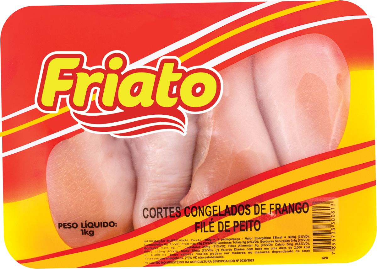 Filé de Peito de Frango Congelado Friato 1kg image number 0