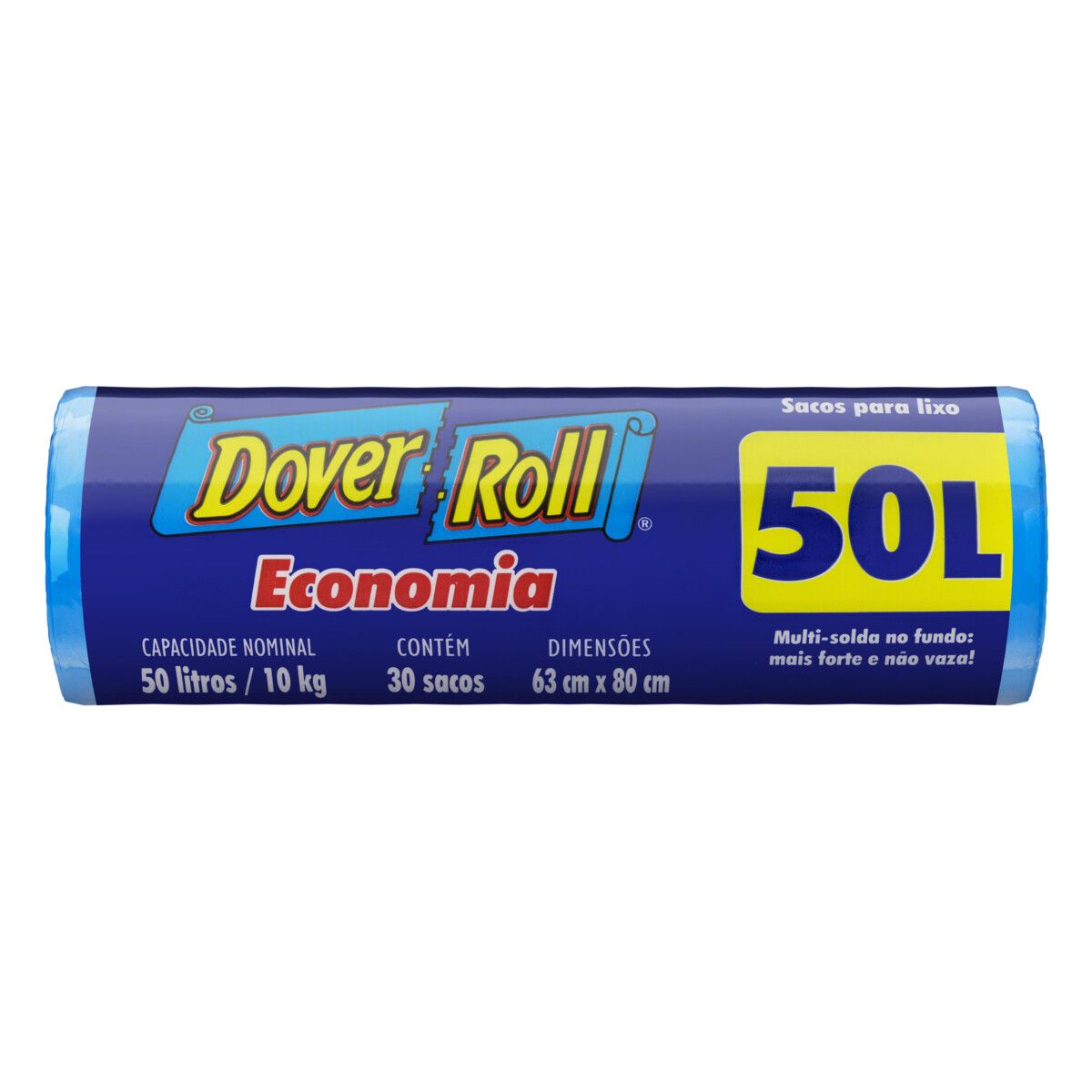 Saco para Lixo Dover Roll 50L Economia 30 Unidades