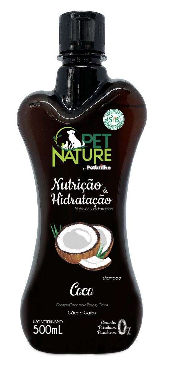 Shampo de Coco Petbrilho para Cães e Gatos 500ml