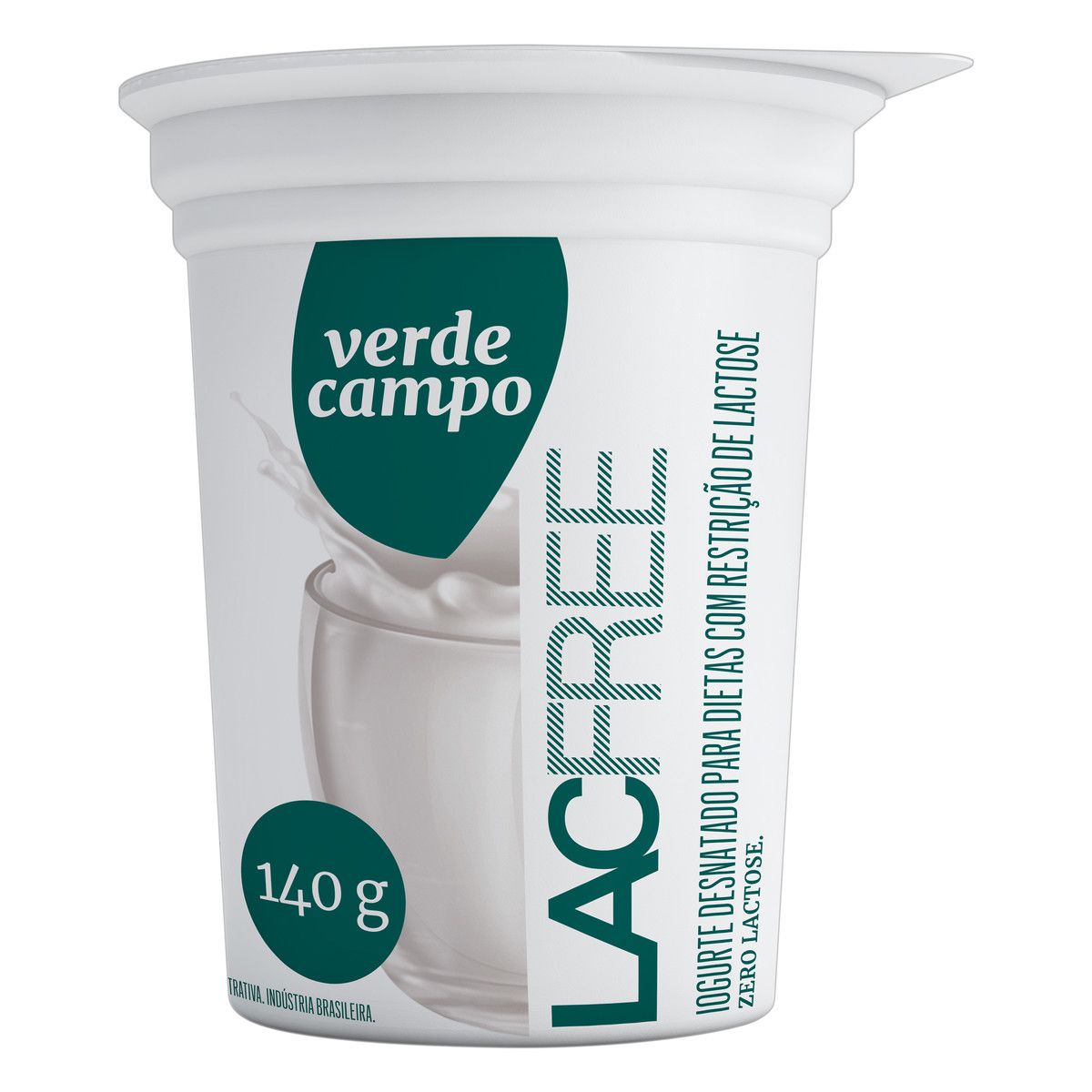Iogurte Desnatado Tradicional Zero Lactose Verde Campo Lacfree Copo 140g image number 3