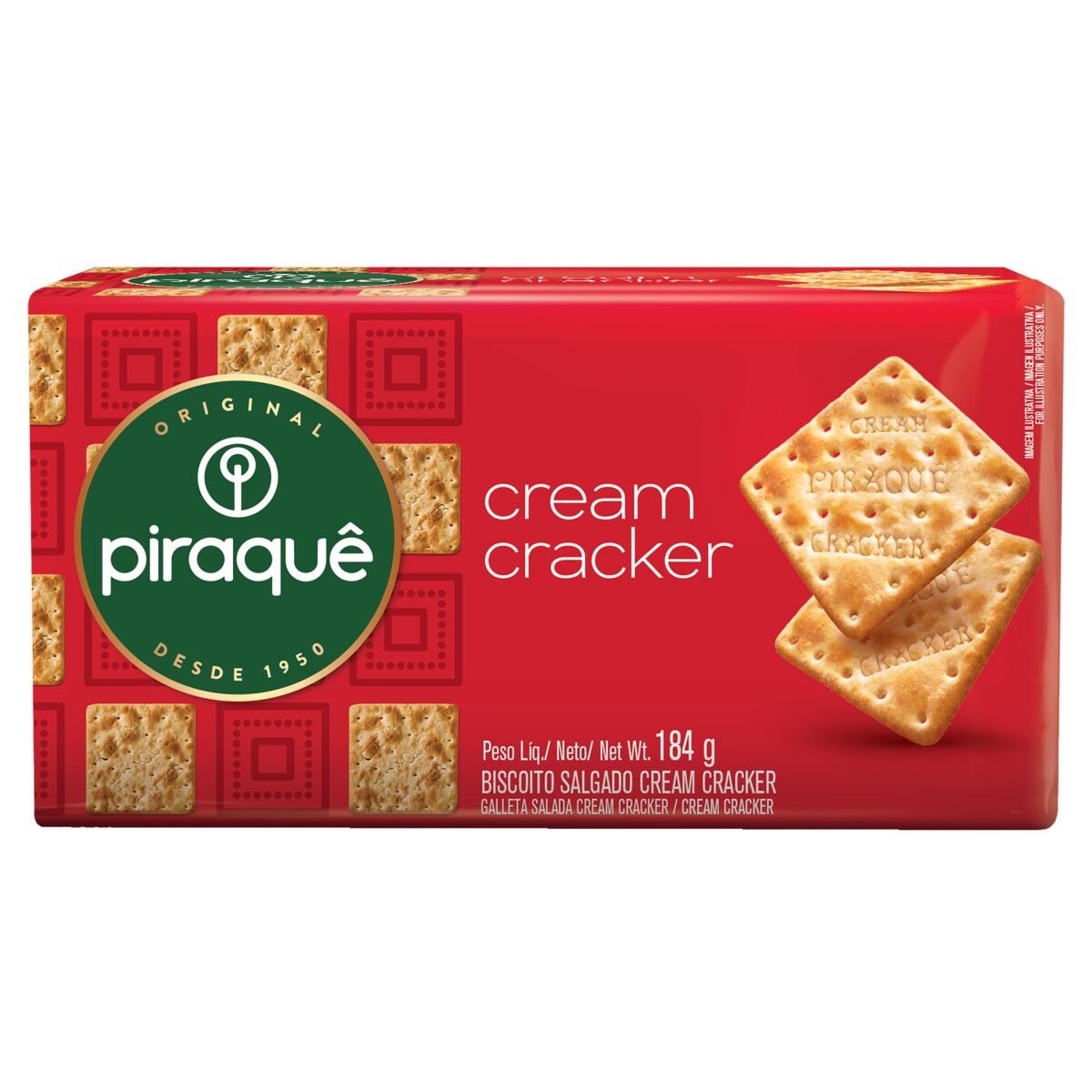 Biscoito Piraquê Cream Cracker Pacote 184g image number 0
