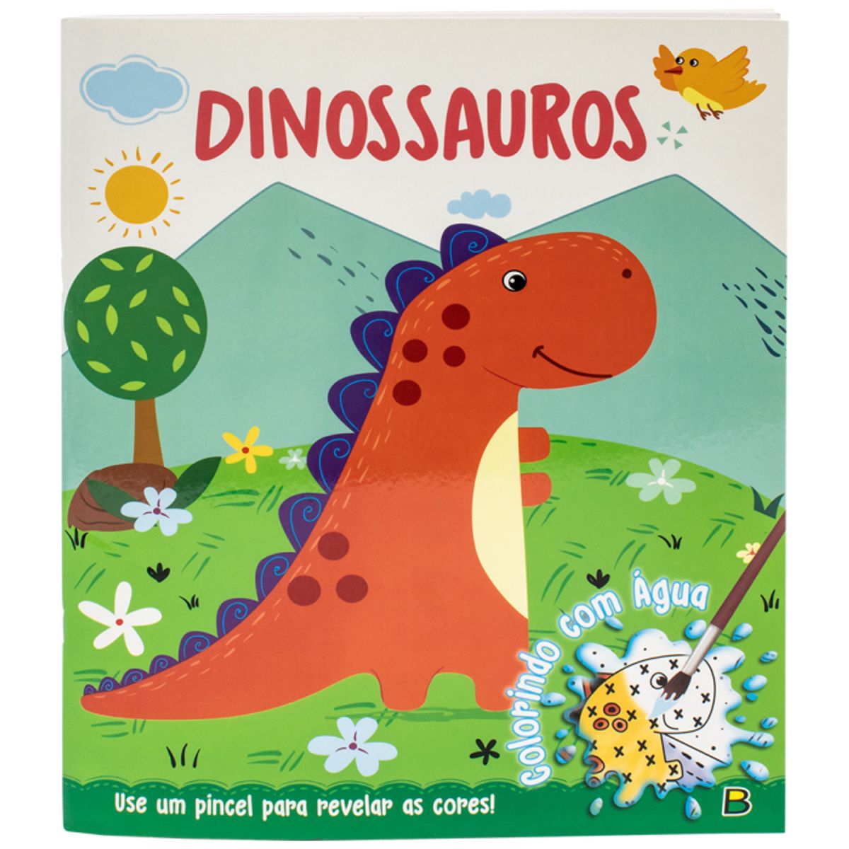 Livro Colorindo com Água: Dinossauros