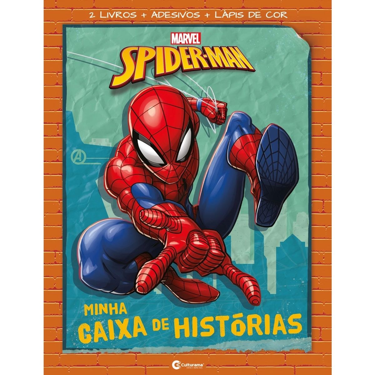 Kit de Livros Culturama Minha Caixa de Histórias Homem Aranha