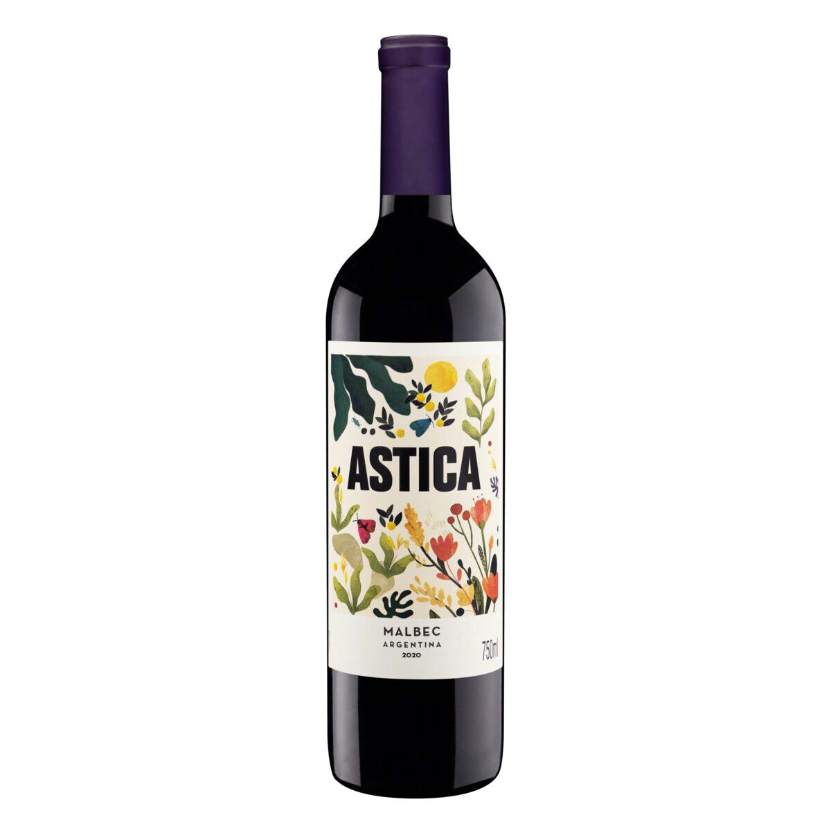 Vinho Argentino Tinto Seco Astica Malbec Mendoza Garrafa 750ml