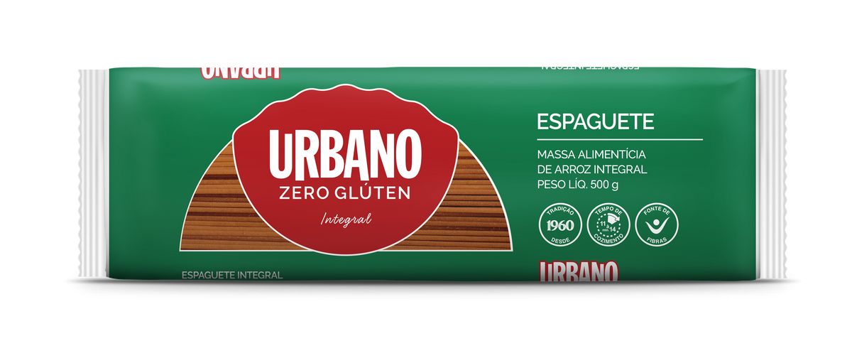 Macarrão Urbano de Arroz Integral Espaguete Zero Glúten 500g image number 1