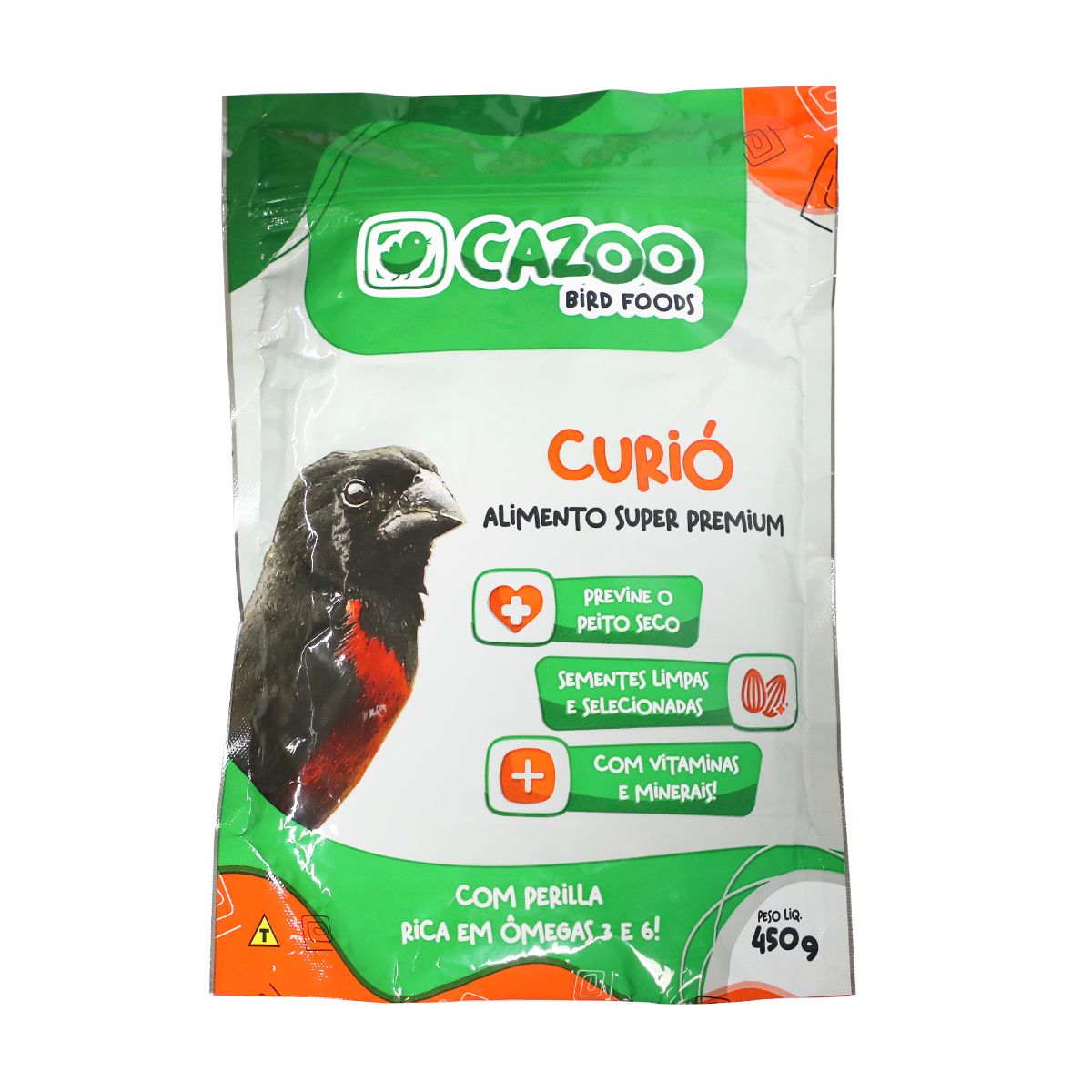 Alimento para Aves Cazoo Premium Curió 450g image number 0