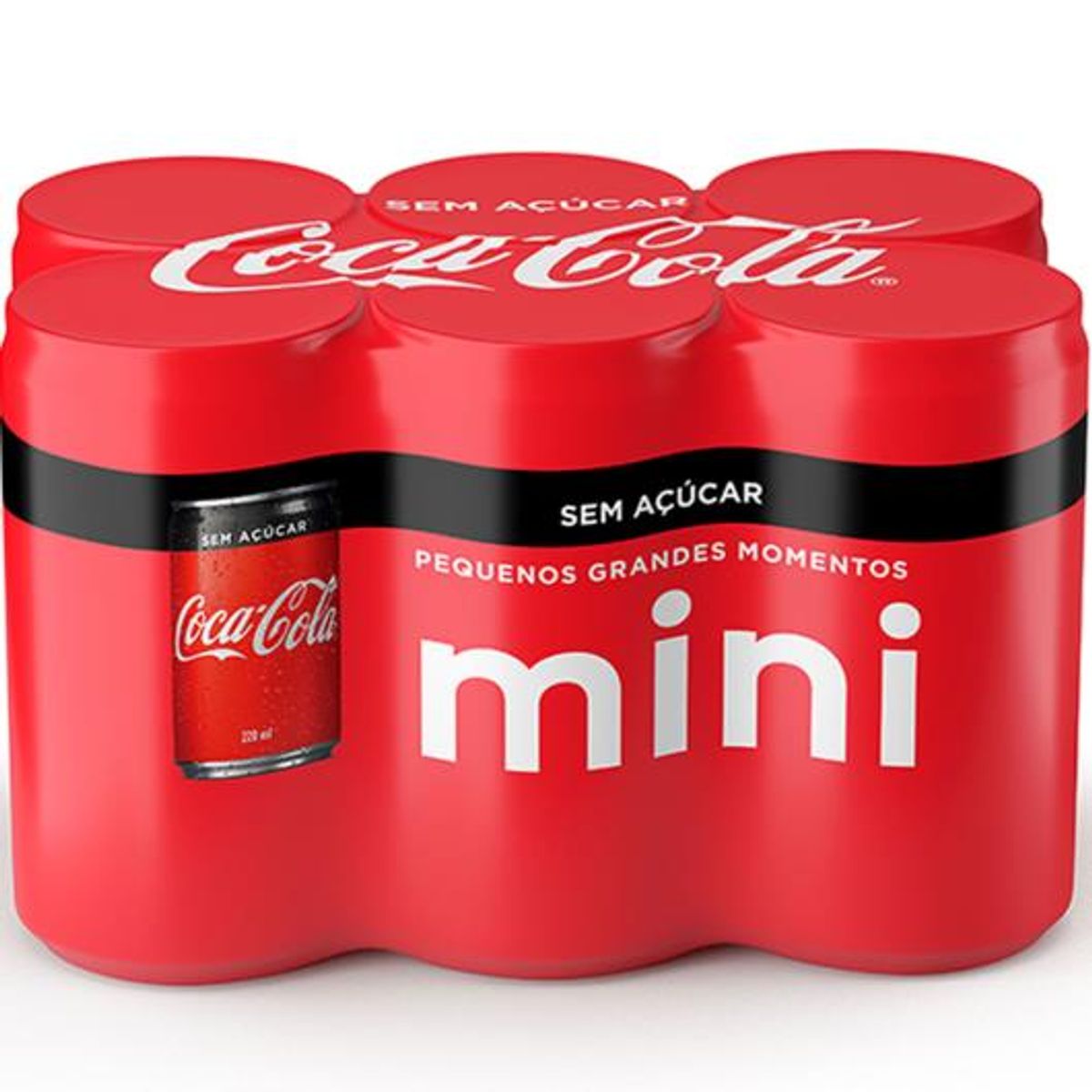 Refrigerante Coca-Cola Sem Açúcar 220ml (Fardo com 6 und)