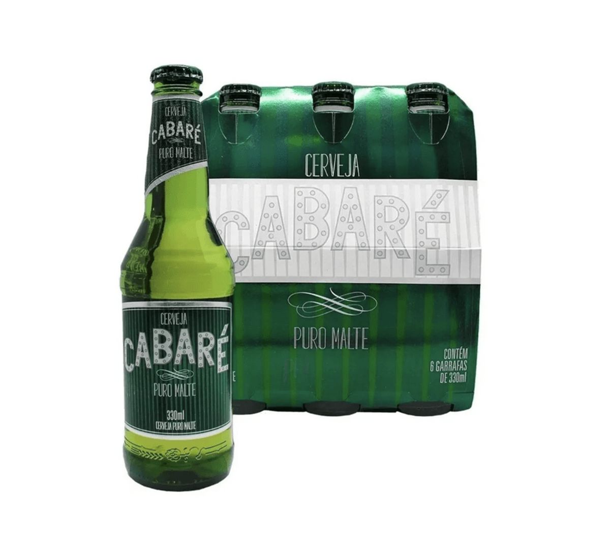 Cerveja Cabaré Puro Malte 330ml (Pack com 6 und)
