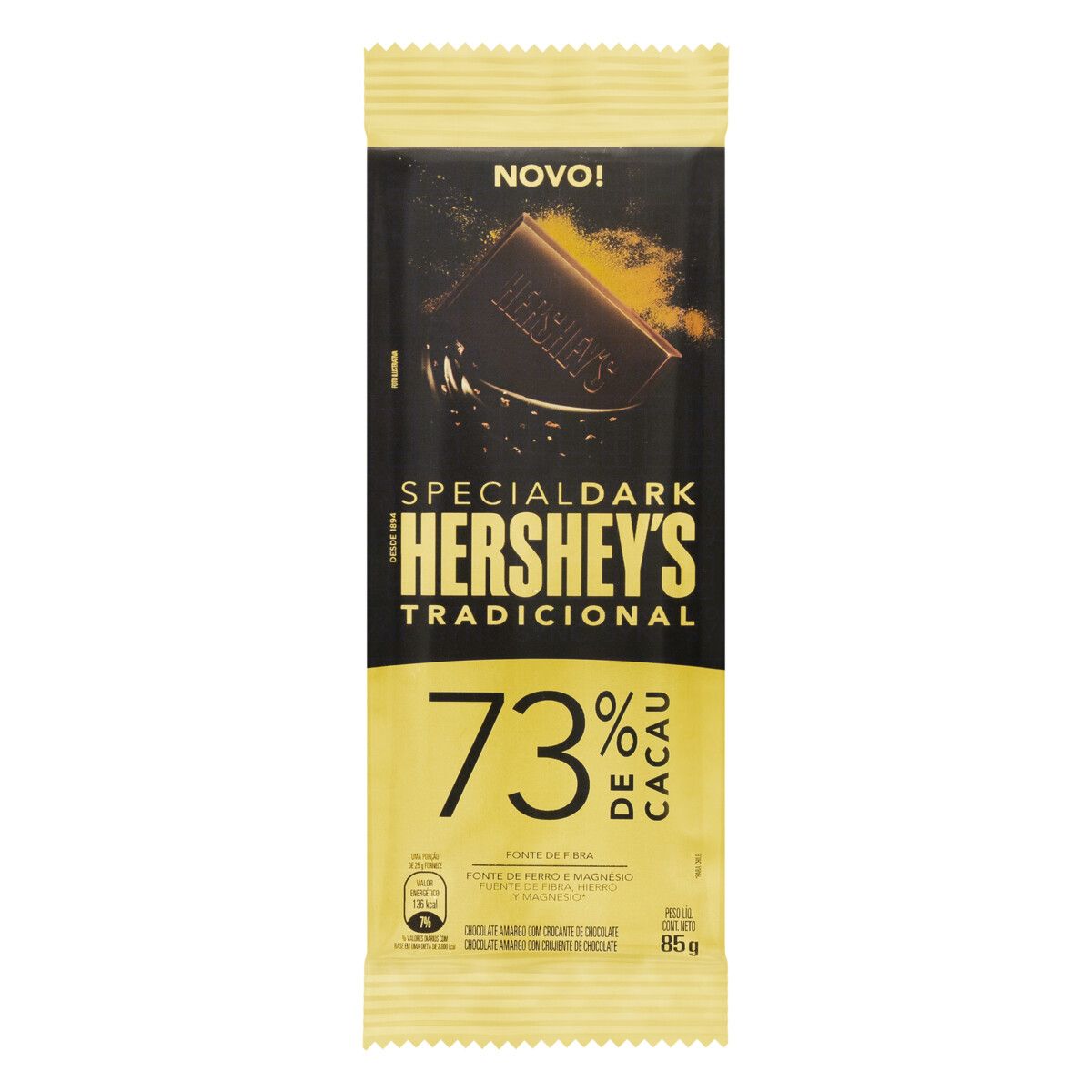 Chocolate Hershey's Tradicional 73% Cacau 85g image number 1